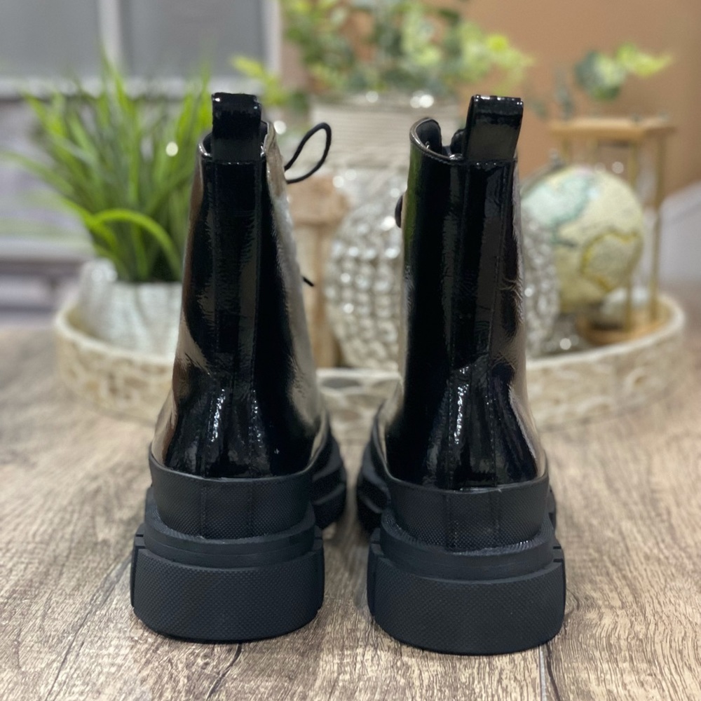 🆕 Chunky Sole Moto Biker Boots 90s Style Y2K Platform Fashion Combat - Picture 8 of 14